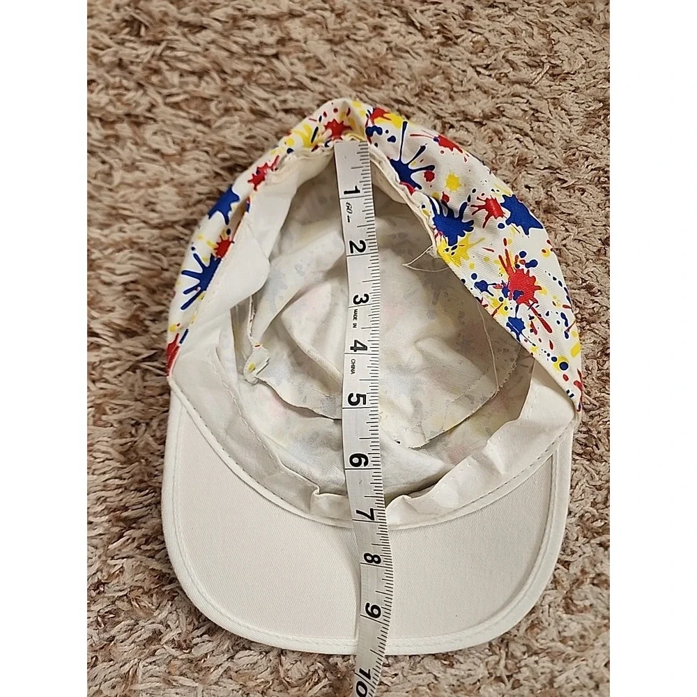 Rare Vintage Sesame Street Live Hat Cap Splatter Paint Big Bird‎ Ernie Bert CTW